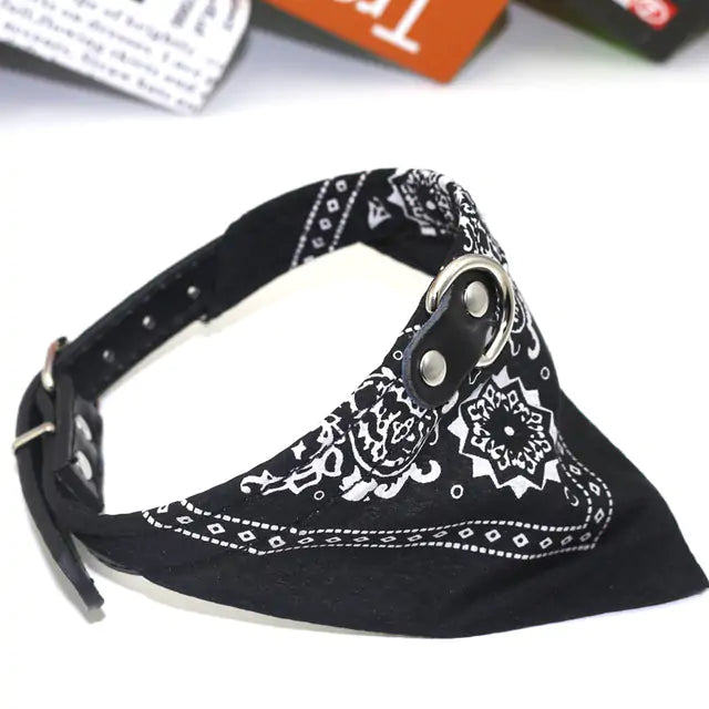 Small Pet Collar PU Adjustable Leather Scarf