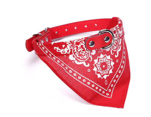 Small Pet Collar PU Adjustable Leather Scarf